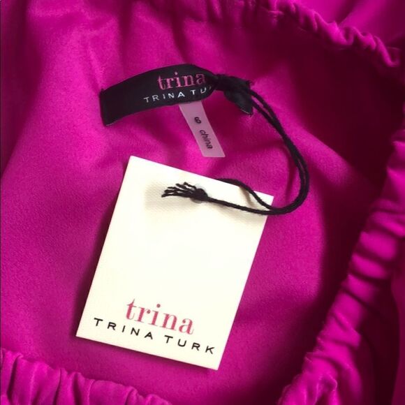 NWT Trina Turk magenta dress size 6 - Picture 6 of 7